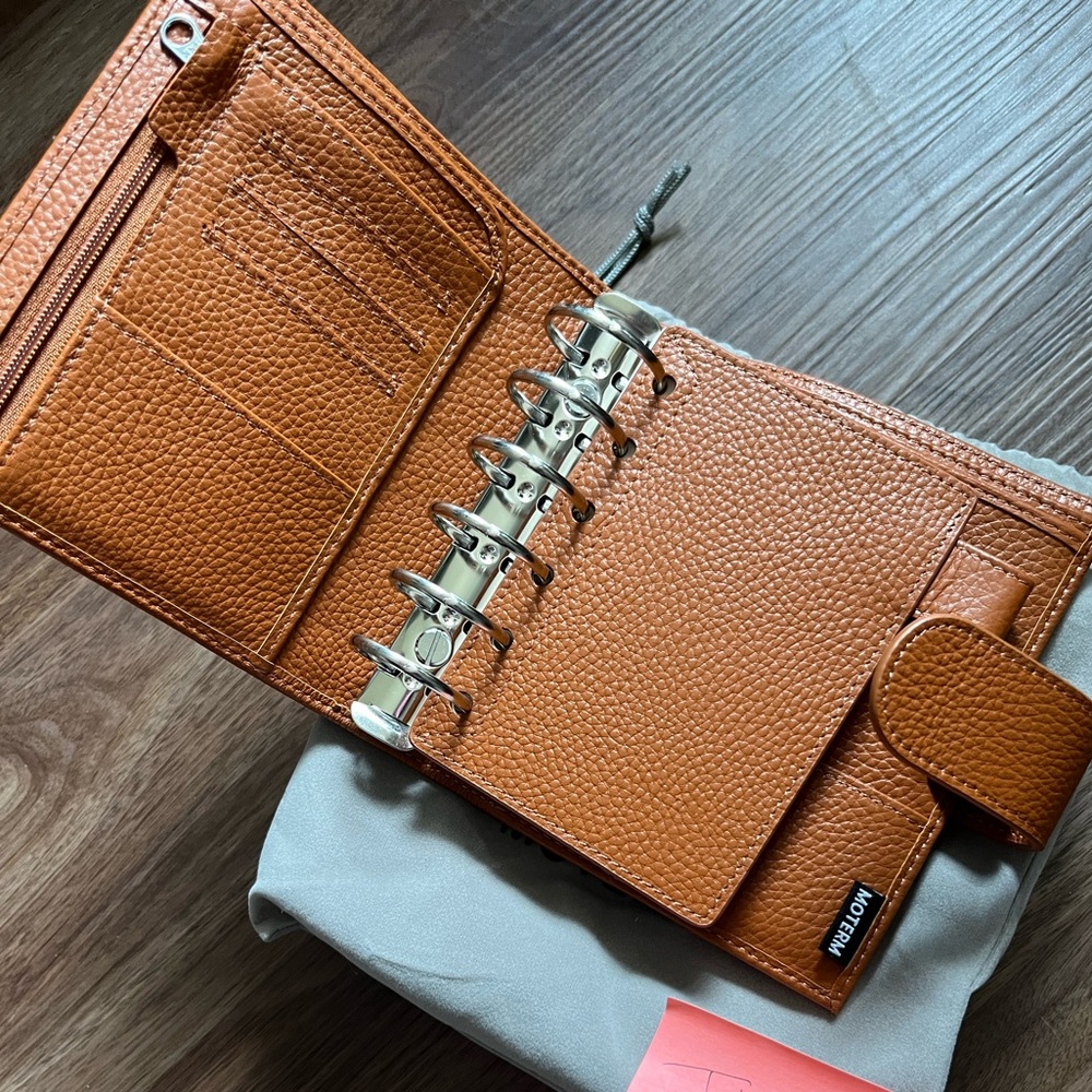 Moterm Tan Leather Organizer Pocket